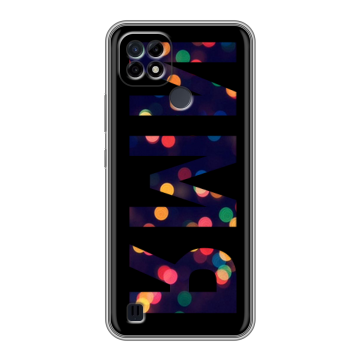 Силиконовый чехол на Realme C21 с принтом ИМЯ
