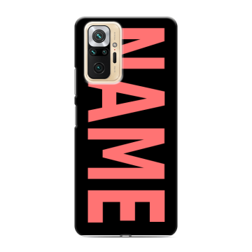 Силиконовый чехол на Xiaomi RedMi Note 10 Pro с принтом NAME