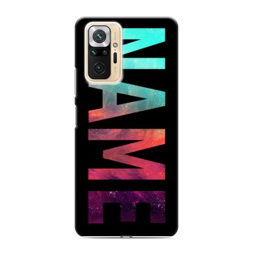 Силиконовый чехол на Xiaomi RedMi Note 10 Pro с принтом NAME
