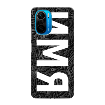 Силиконовый чехол на Xiaomi Poco F3 с принтом ИМЯ