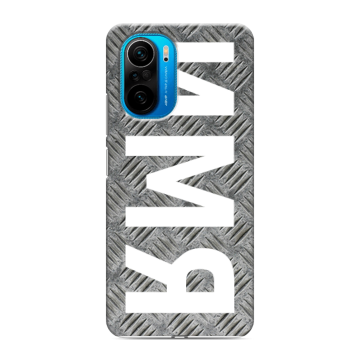 Силиконовый чехол на Xiaomi Poco F3 с принтом ИМЯ