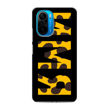 Силиконовый чехол на Xiaomi Poco F3 с принтом ИМЯ