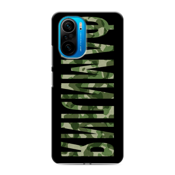 Силиконовый чехол на Xiaomi Poco F3 с принтом ФАМИЛИЯ