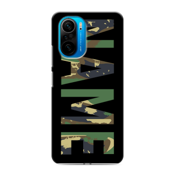 Силиконовый чехол на Xiaomi Poco F3 с принтом NAME