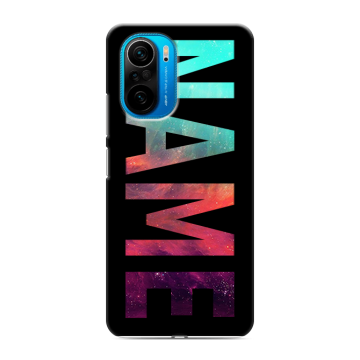 Силиконовый чехол на Xiaomi Poco F3 с принтом NAME