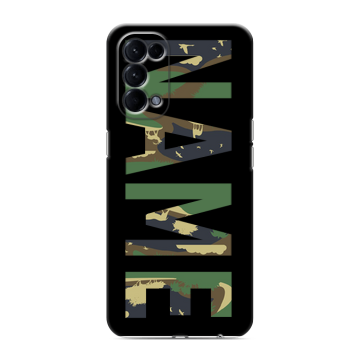 Силиконовый чехол на OPPO Reno5 с принтом NAME
