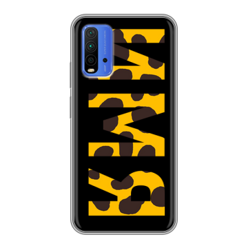 Силиконовый чехол на Xiaomi RedMi 9T с принтом ИМЯ