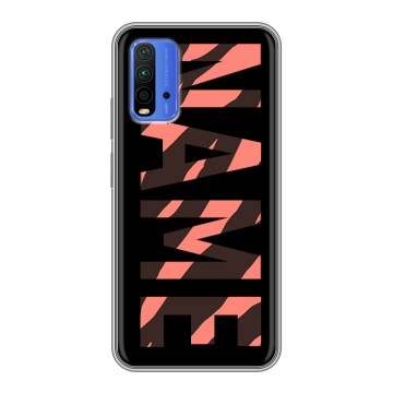 Силиконовый чехол на Xiaomi RedMi 9T с принтом NAME
