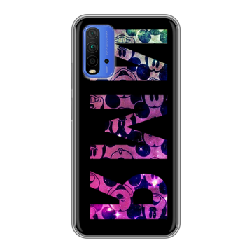 Силиконовый чехол на Xiaomi RedMi 9T с принтом ИМЯ