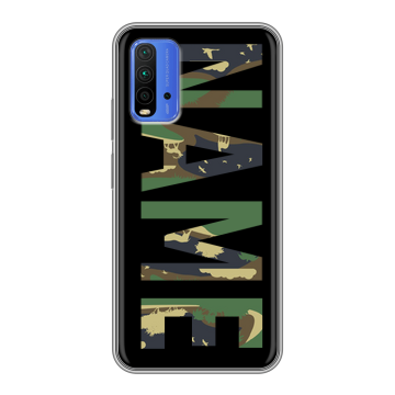 Силиконовый чехол на Xiaomi RedMi 9T с принтом NAME