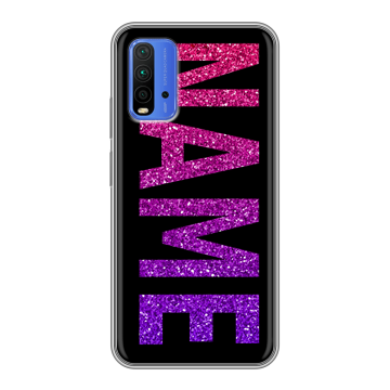 Силиконовый чехол на Xiaomi RedMi 9T с принтом NAME