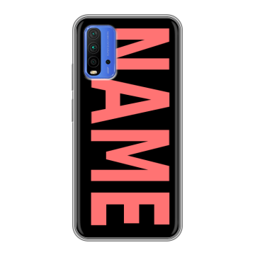 Силиконовый чехол на Xiaomi RedMi 9T с принтом NAME