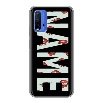 Силиконовый чехол на Xiaomi RedMi 9T с принтом NAME