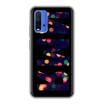 Силиконовый чехол на Xiaomi RedMi 9T с принтом ИМЯ