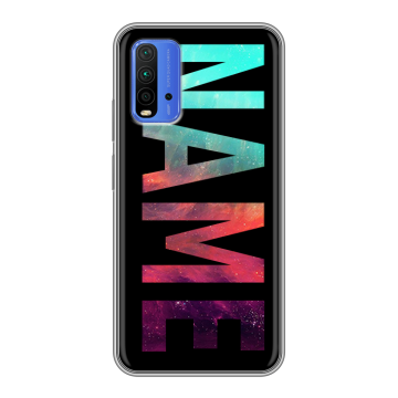Силиконовый чехол на Xiaomi RedMi 9T с принтом NAME