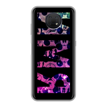 Силиконовый противоударный чехол на Nokia G10 с принтом ИМЯ