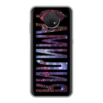 Силиконовый противоударный чехол на Nokia G10 с принтом ФАМИЛИЯ