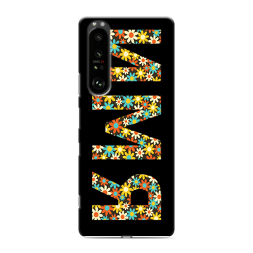 Силиконовый чехол на Sony Xperia 1 III с принтом ИМЯ