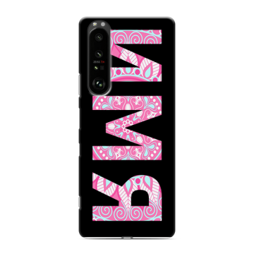 Силиконовый чехол на Sony Xperia 1 III с принтом ИМЯ