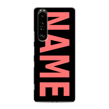 Силиконовый чехол на Sony Xperia 1 III с принтом NAME