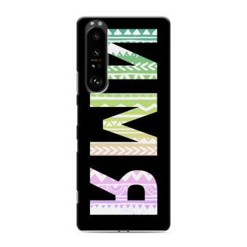 Силиконовый чехол на Sony Xperia 1 III с принтом ИМЯ