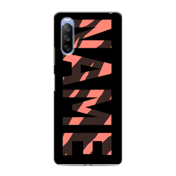 Силиконовый противоударный чехол на Sony Xperia 10 III с принтом NAME