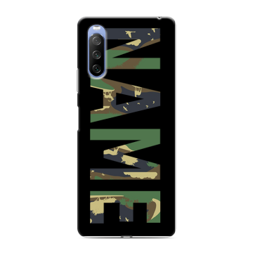 Силиконовый противоударный чехол на Sony Xperia 10 III с принтом NAME