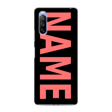 Силиконовый противоударный чехол на Sony Xperia 10 III с принтом NAME