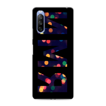 Силиконовый противоударный чехол на Sony Xperia 10 III с принтом ИМЯ