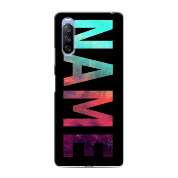 Силиконовый противоударный чехол на Sony Xperia 10 III с принтом NAME