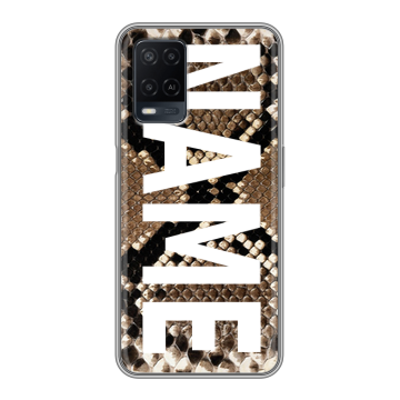 Силиконовый чехол на OPPO A54 с принтом NAME