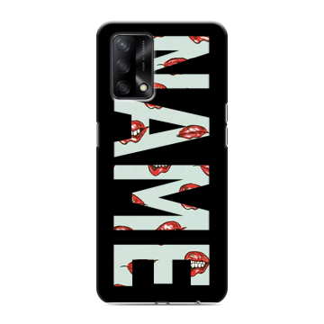 Силиконовый чехол на OPPO A74 с принтом NAME