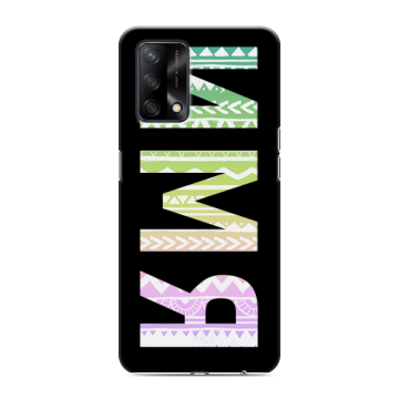 Силиконовый чехол на OPPO A74 с принтом ИМЯ