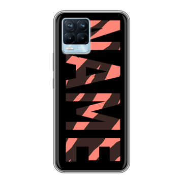 Силиконовый чехол на Realme 8 с принтом NAME