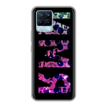 Силиконовый чехол на Realme 8 с принтом ИМЯ
