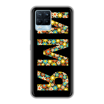 Силиконовый чехол на Realme 8 с принтом ИМЯ