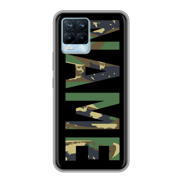 Силиконовый чехол на Realme 8 с принтом NAME