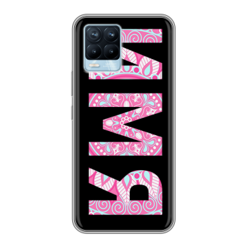 Силиконовый чехол на Realme 8 с принтом ИМЯ