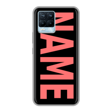 Силиконовый чехол на Realme 8 с принтом NAME