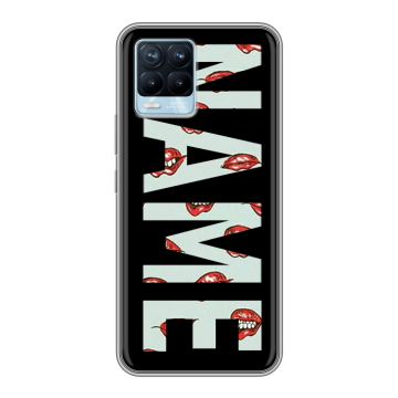 Силиконовый чехол на Realme 8 с принтом NAME