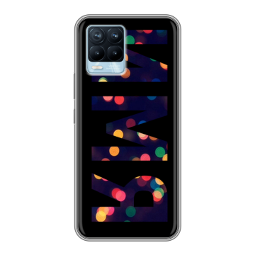 Силиконовый чехол на Realme 8 с принтом ИМЯ