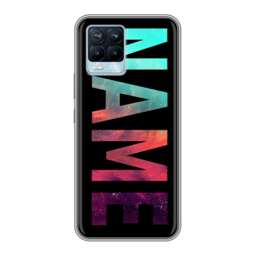 Силиконовый чехол на Realme 8 с принтом NAME