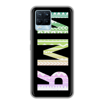Силиконовый чехол на Realme 8 с принтом ИМЯ