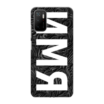 Силиконовый чехол на Xiaomi Poco M3 Pro с принтом ИМЯ