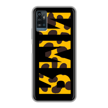 Силиконовый чехол на ZTE Blade A71 с принтом ИМЯ