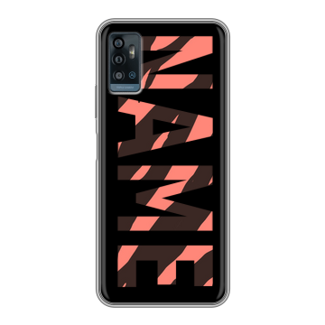Силиконовый чехол на ZTE Blade A71 с принтом NAME