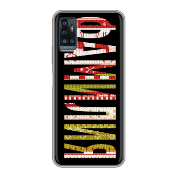 Силиконовый чехол на ZTE Blade A71 с принтом ФАМИЛИЯ