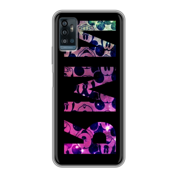 Силиконовый чехол на ZTE Blade A71 с принтом ИМЯ