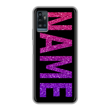 Силиконовый чехол на ZTE Blade A71 с принтом NAME