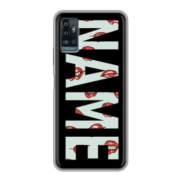 Силиконовый чехол на ZTE Blade A71 с принтом NAME